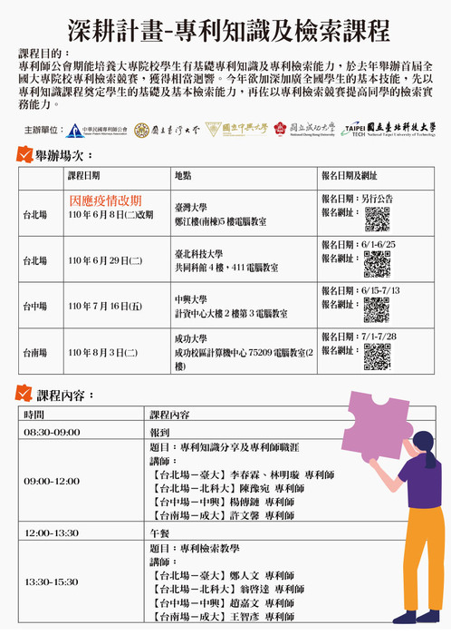 第二屆全國大專院校專利檢索課程